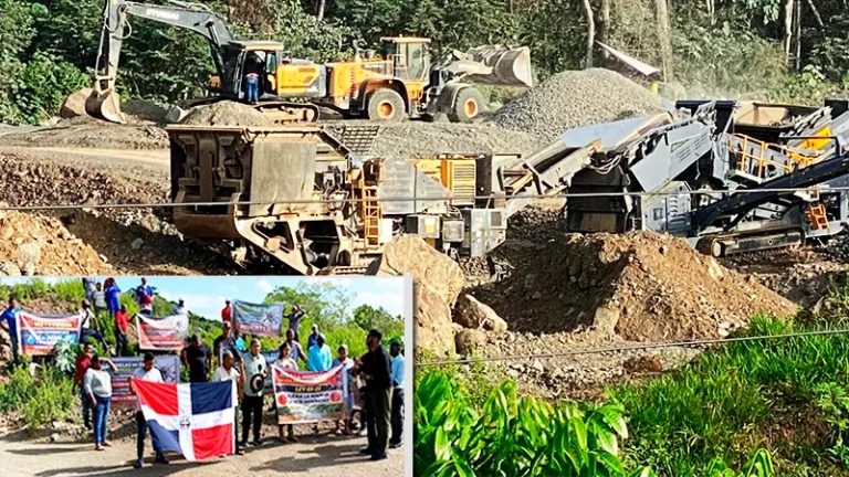 ¡Se están quedando con el agua! Convocan protesta contra minera en Monte Plata